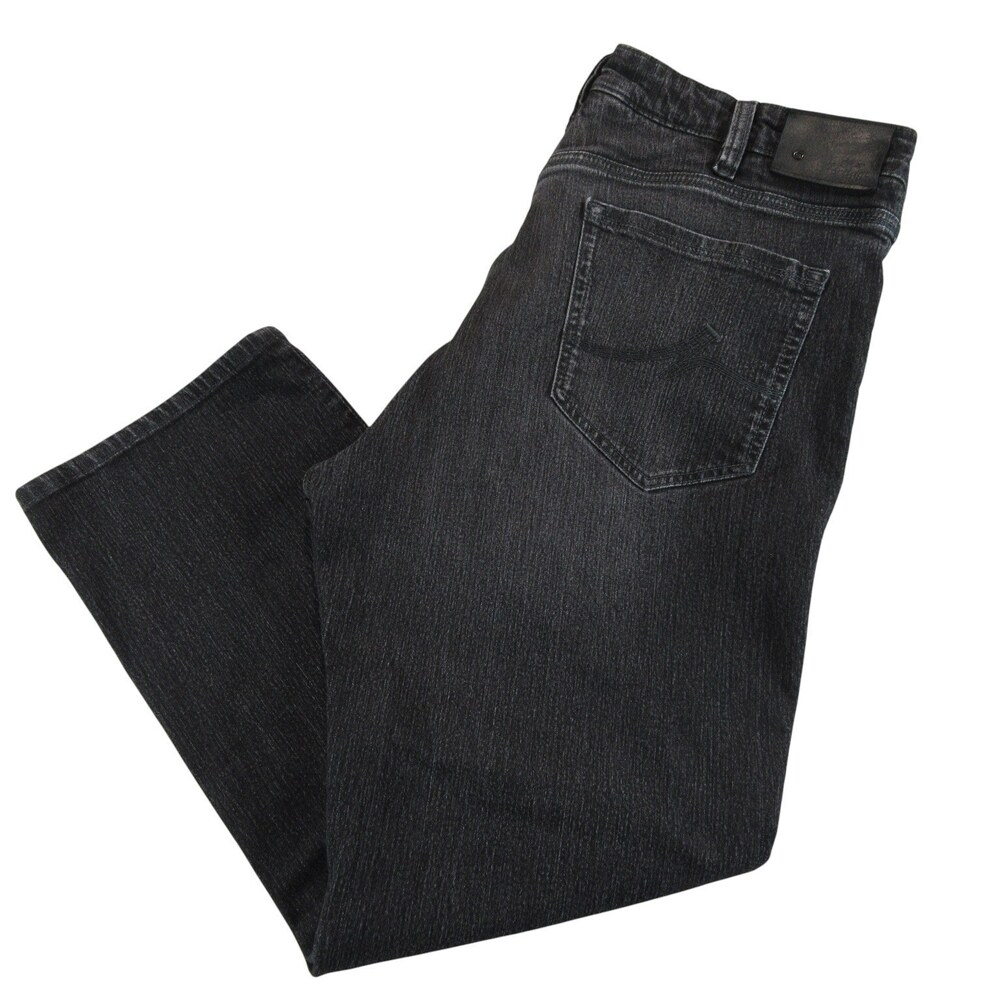 34 Heritage Mens Jeans 38 x 28 Charisma Comfort Rise Black Cotton Dark Wash